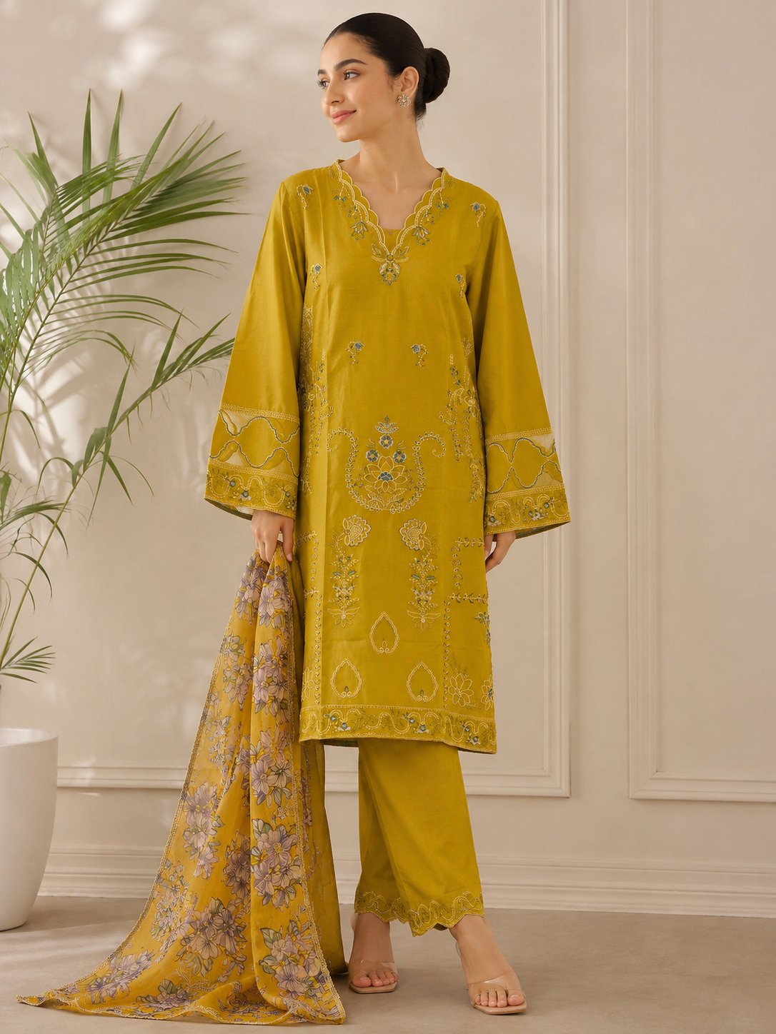 Essential pret-3pc Suit(Mustard)