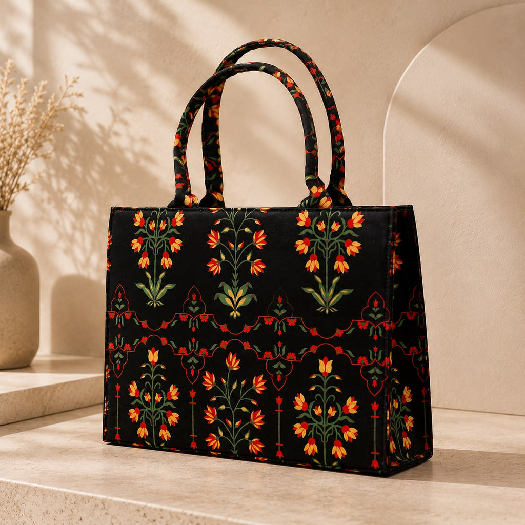 Premium Red Patchwork Tote Bag