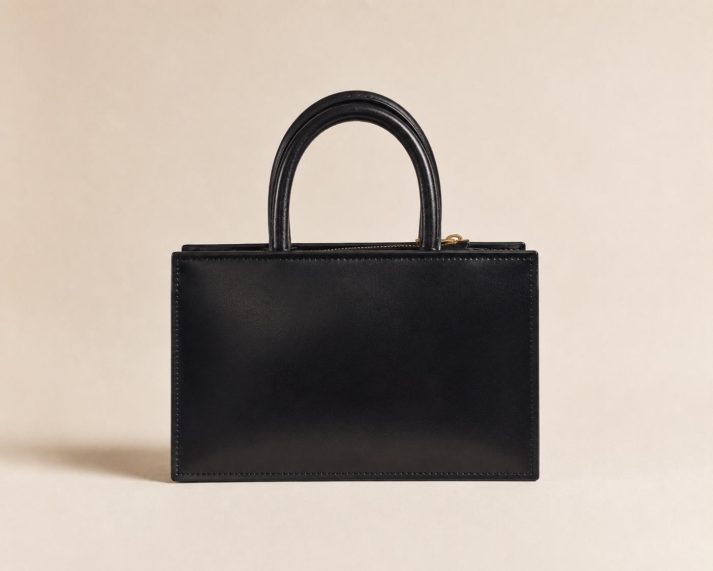 Elegant Black Leather Handbag