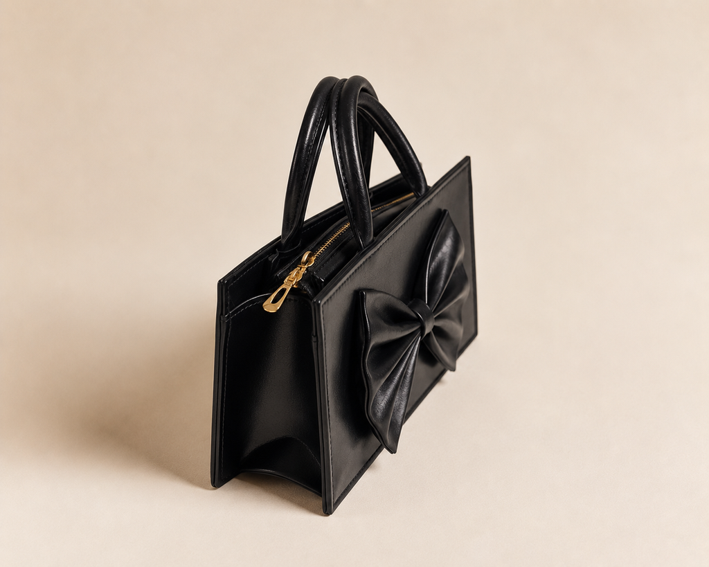 Elegant Black Leather Handbag