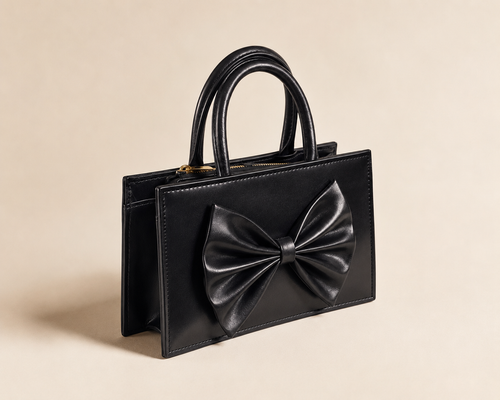 Elegant Black Leather Handbag