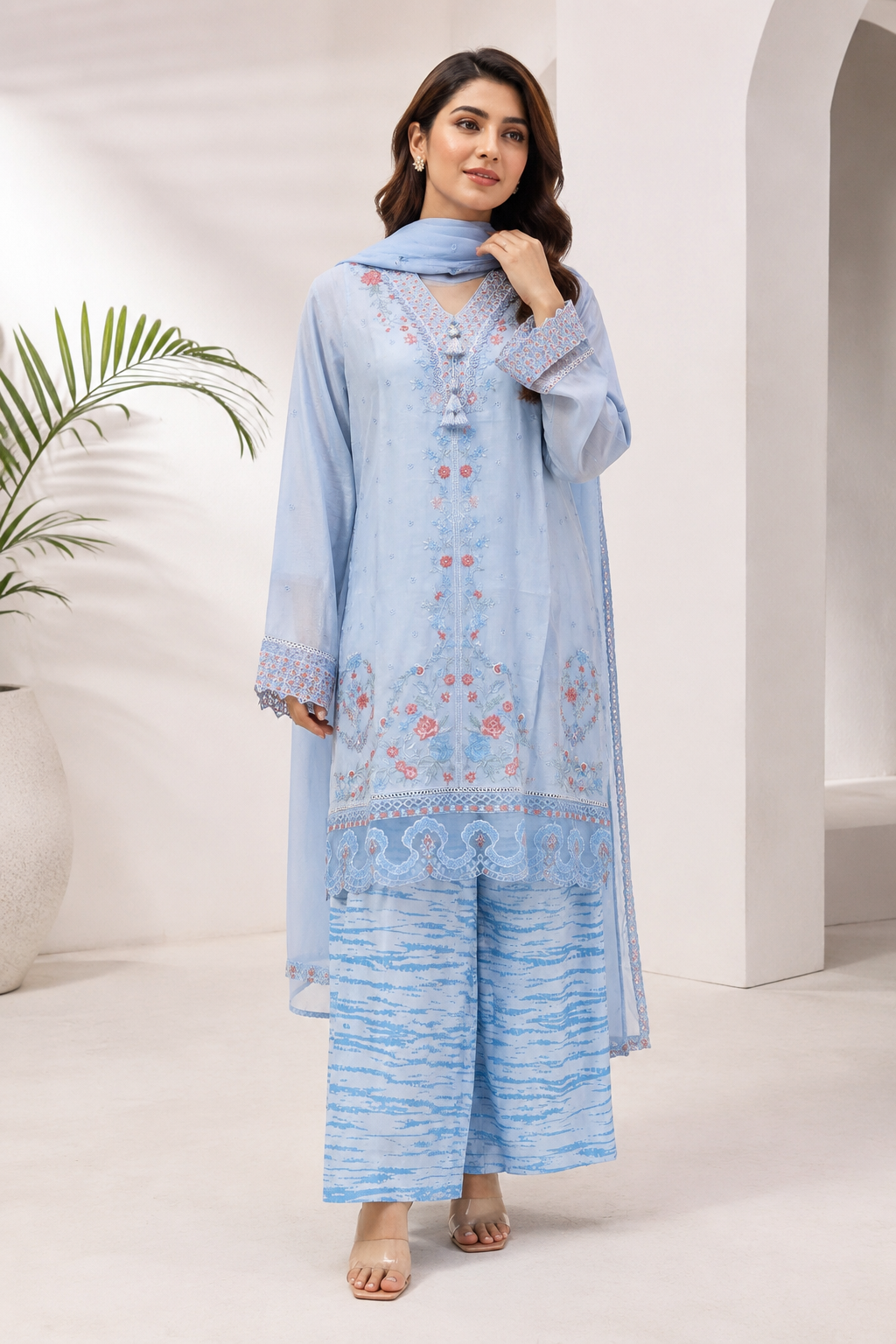 Signature Sky Embroidered