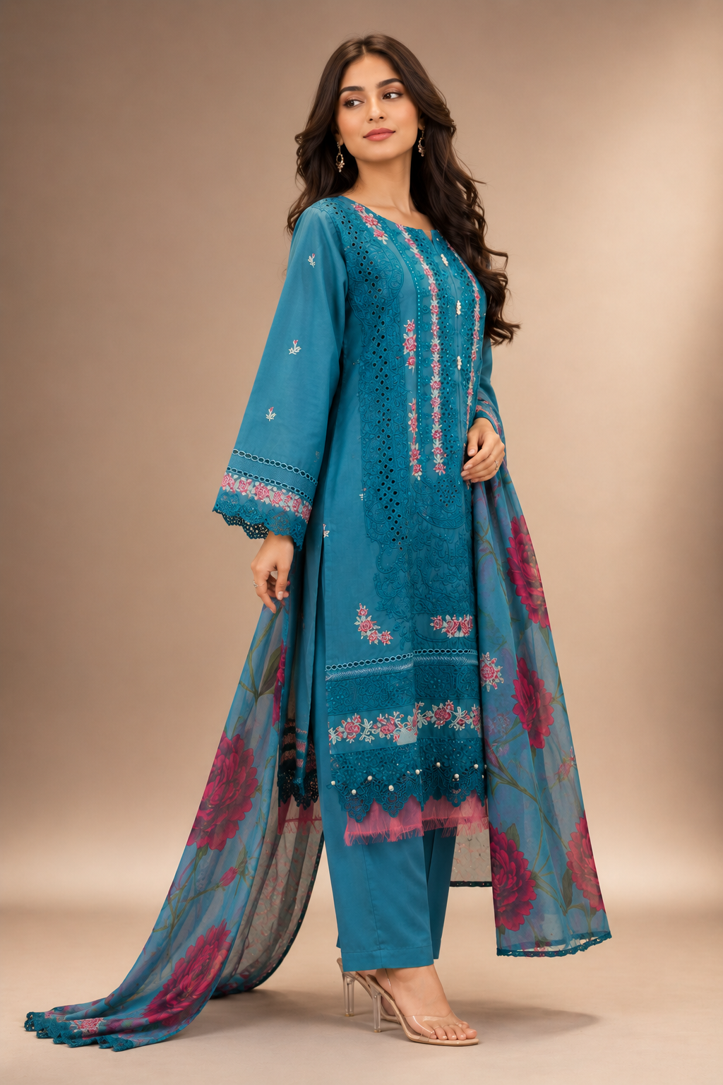 Luxury Embroided-3pc Lawn Suit