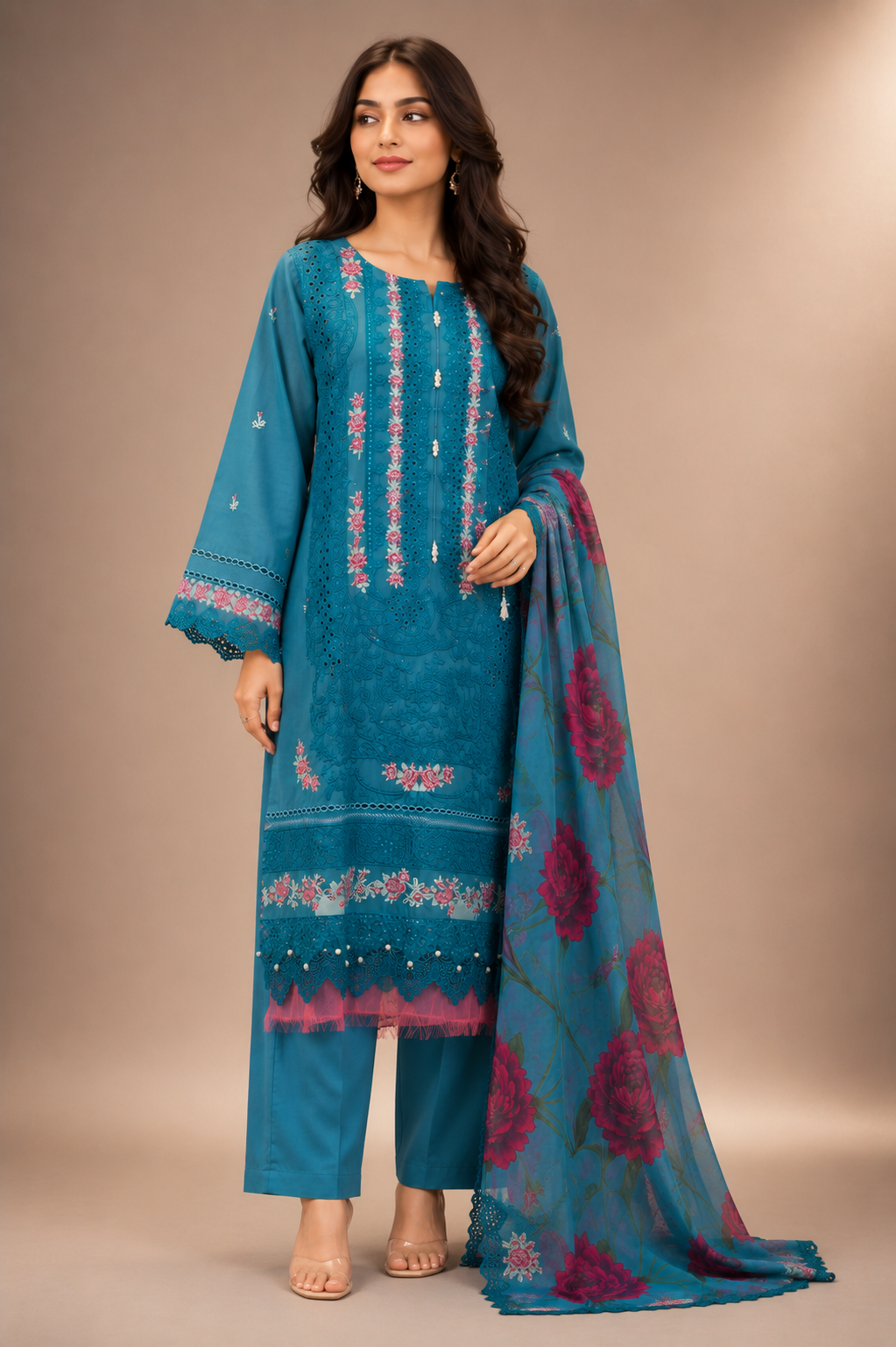 Luxury Embroided-3pc Lawn Suit