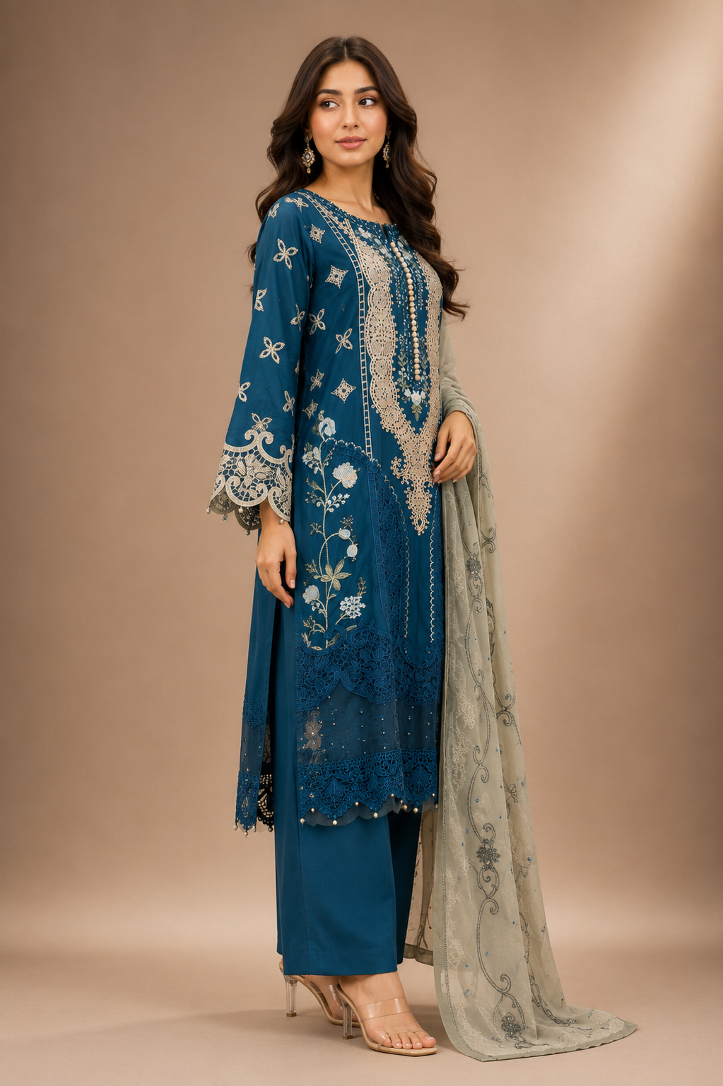 Luxury Embroided-3pc Lawn Suit
