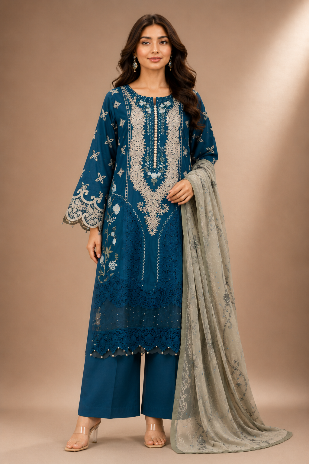 Luxury Embroided-3pc Lawn Suit