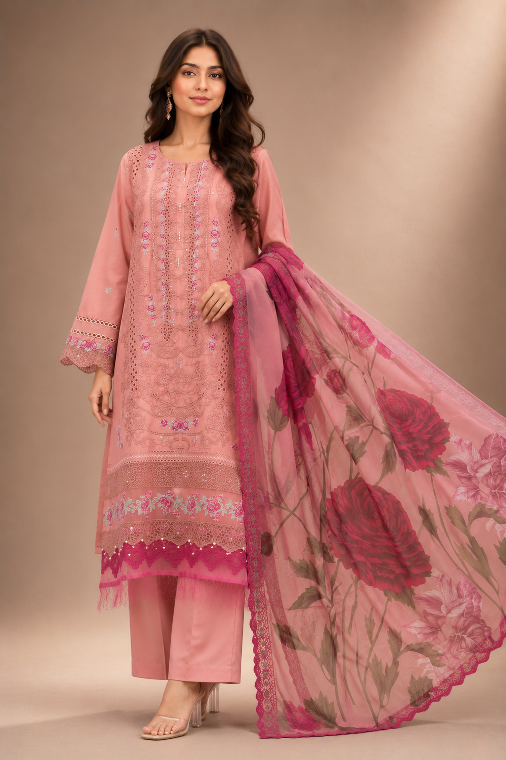Luxury Embroided-3pc Lawn Suit