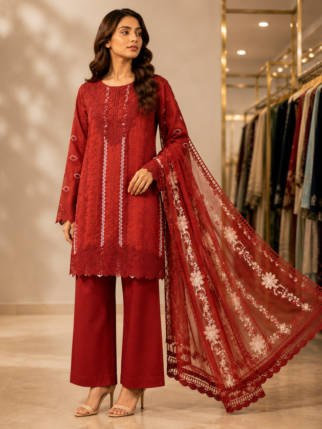 Luxury Embroided-3pc Lawn Suit