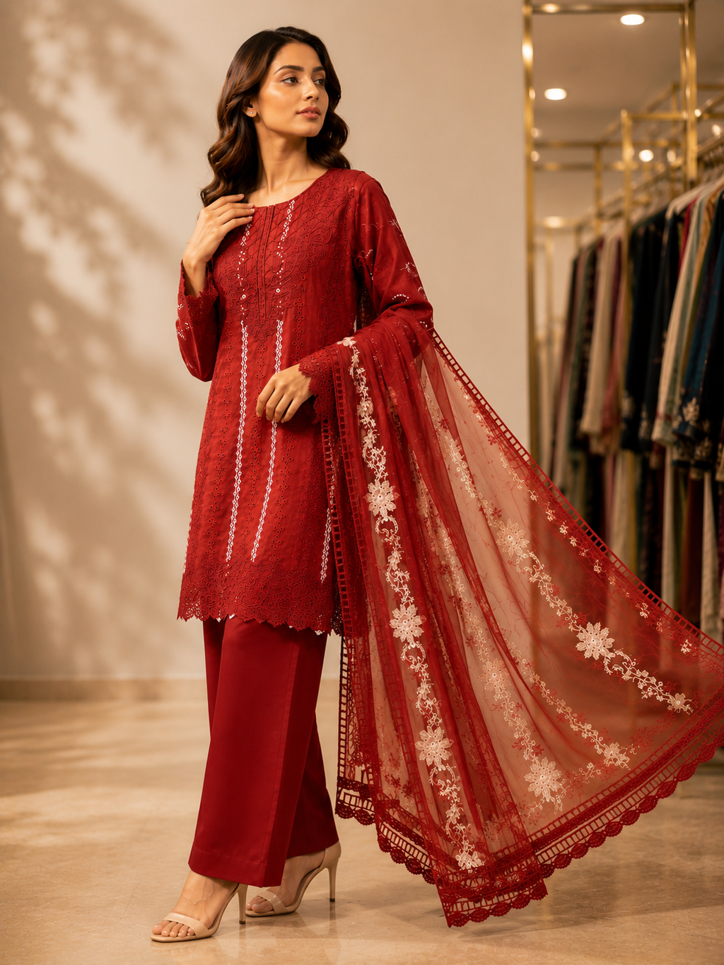 Luxury Embroided-3pc Lawn Suit