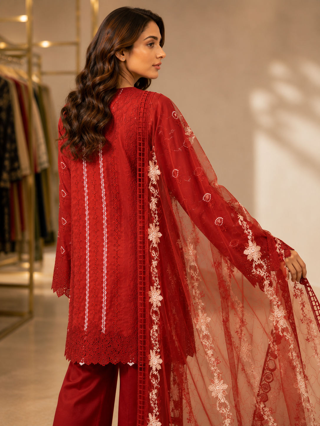 Luxury Embroided-3pc Lawn Suit