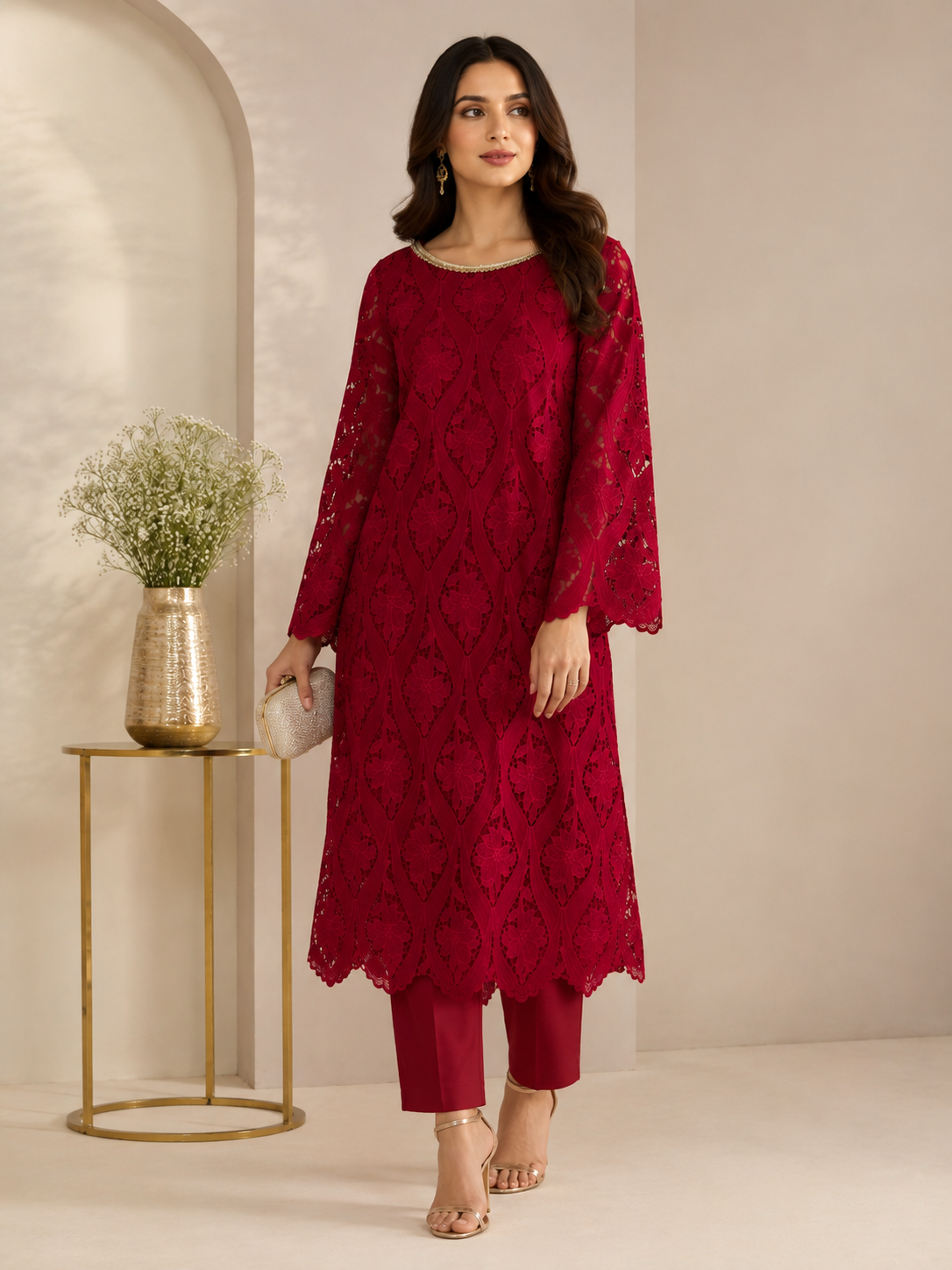 Signature Ruby Laser Cut Suit