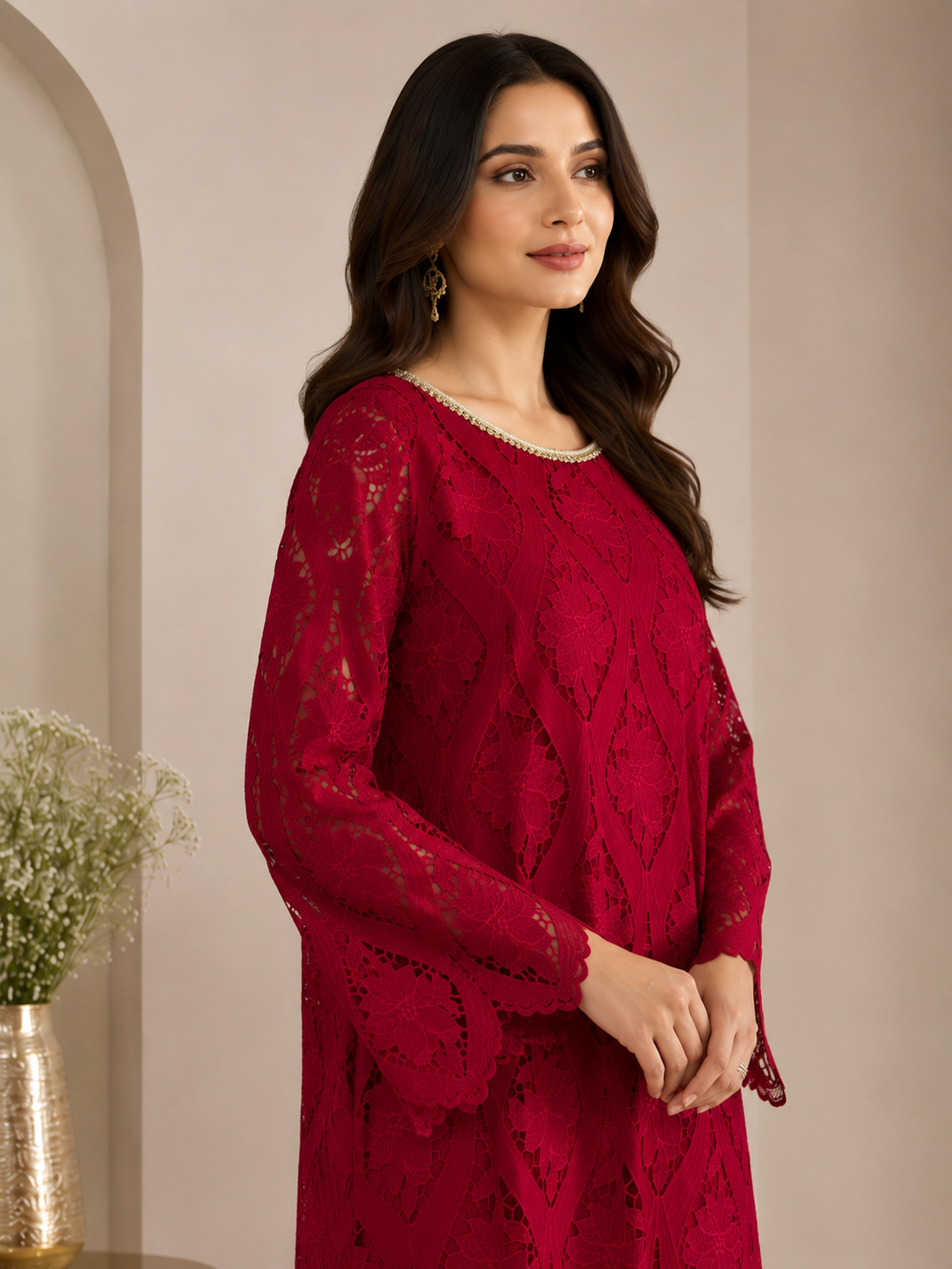 Signature Ruby Laser Cut Suit