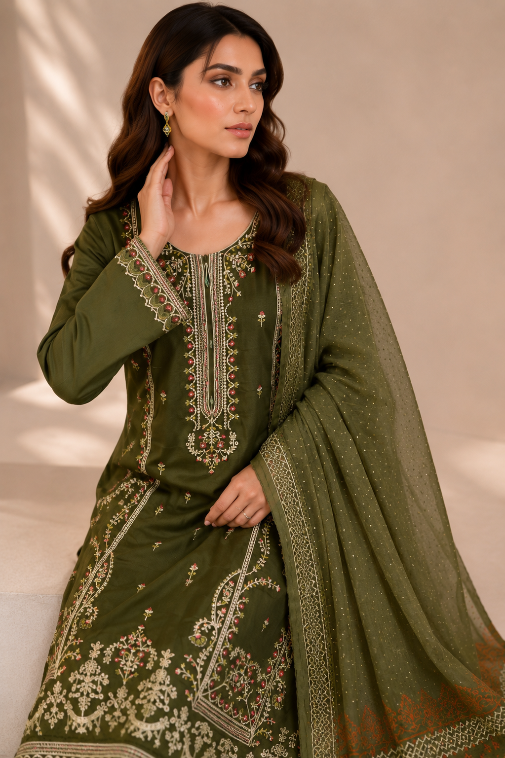 Embroided-3pc Lawn Suit
