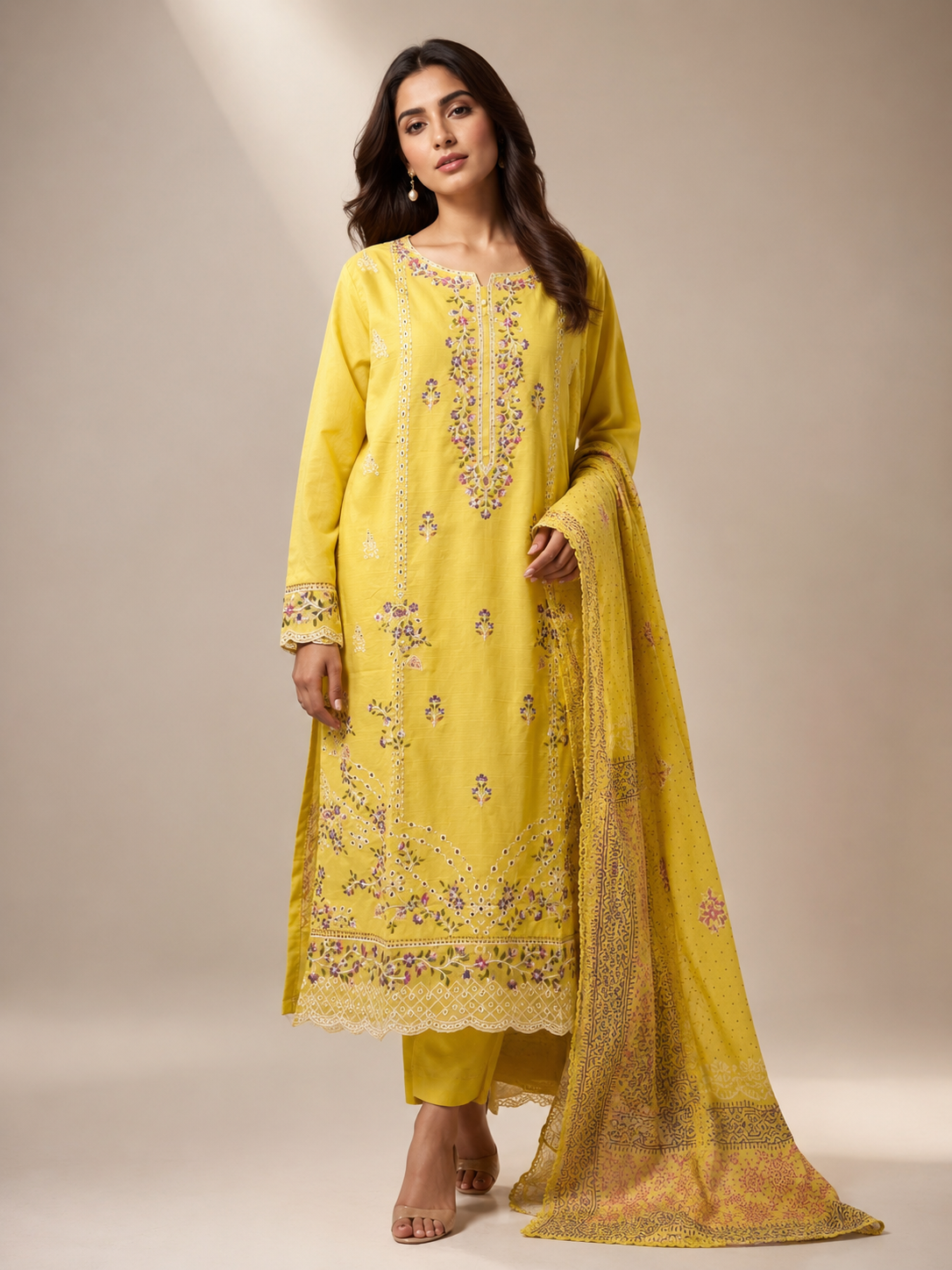 Embroided-3pc Lawn Suit