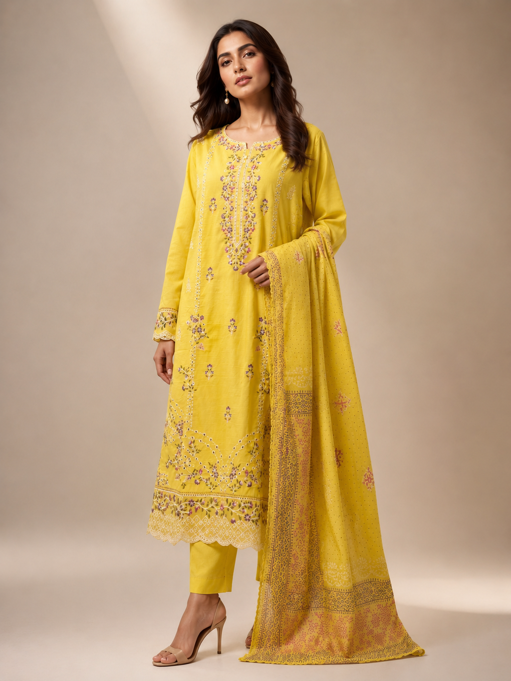 Embroided-3pc Lawn Suit
