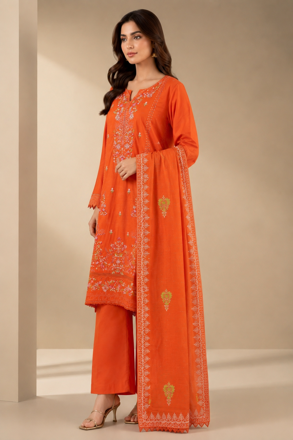 Embroided-3pc Lawn Suit