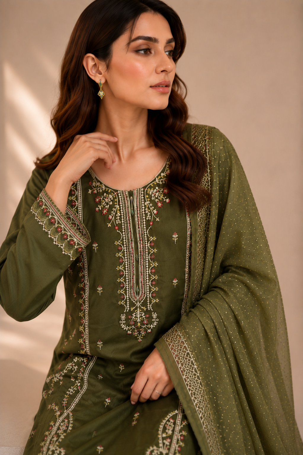 Embroided-3pc Lawn Suit