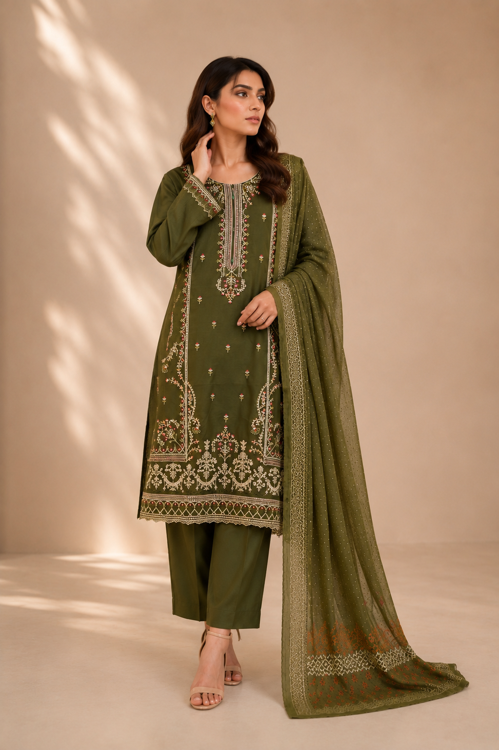 Embroided-3pc Lawn Suit