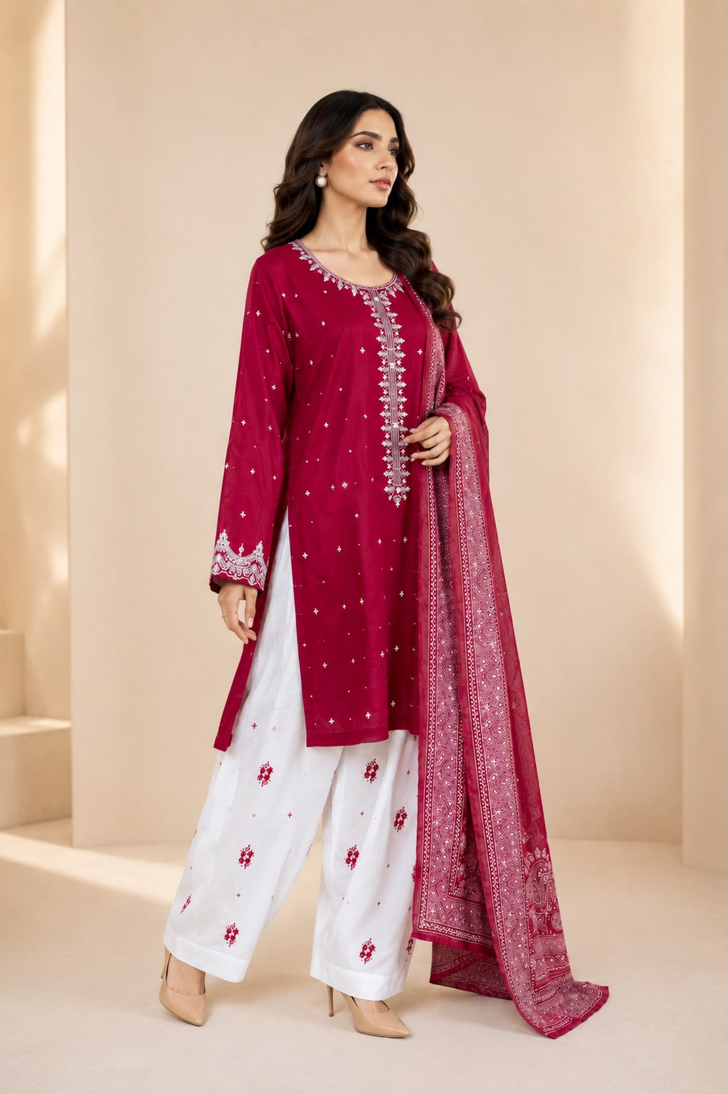 Embroided-3pc Lawn Suit