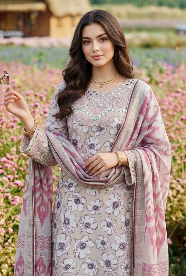 Layna-3pc Lawn Suit