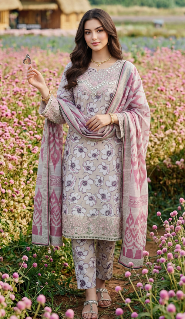 Layna-3pc Lawn Suit