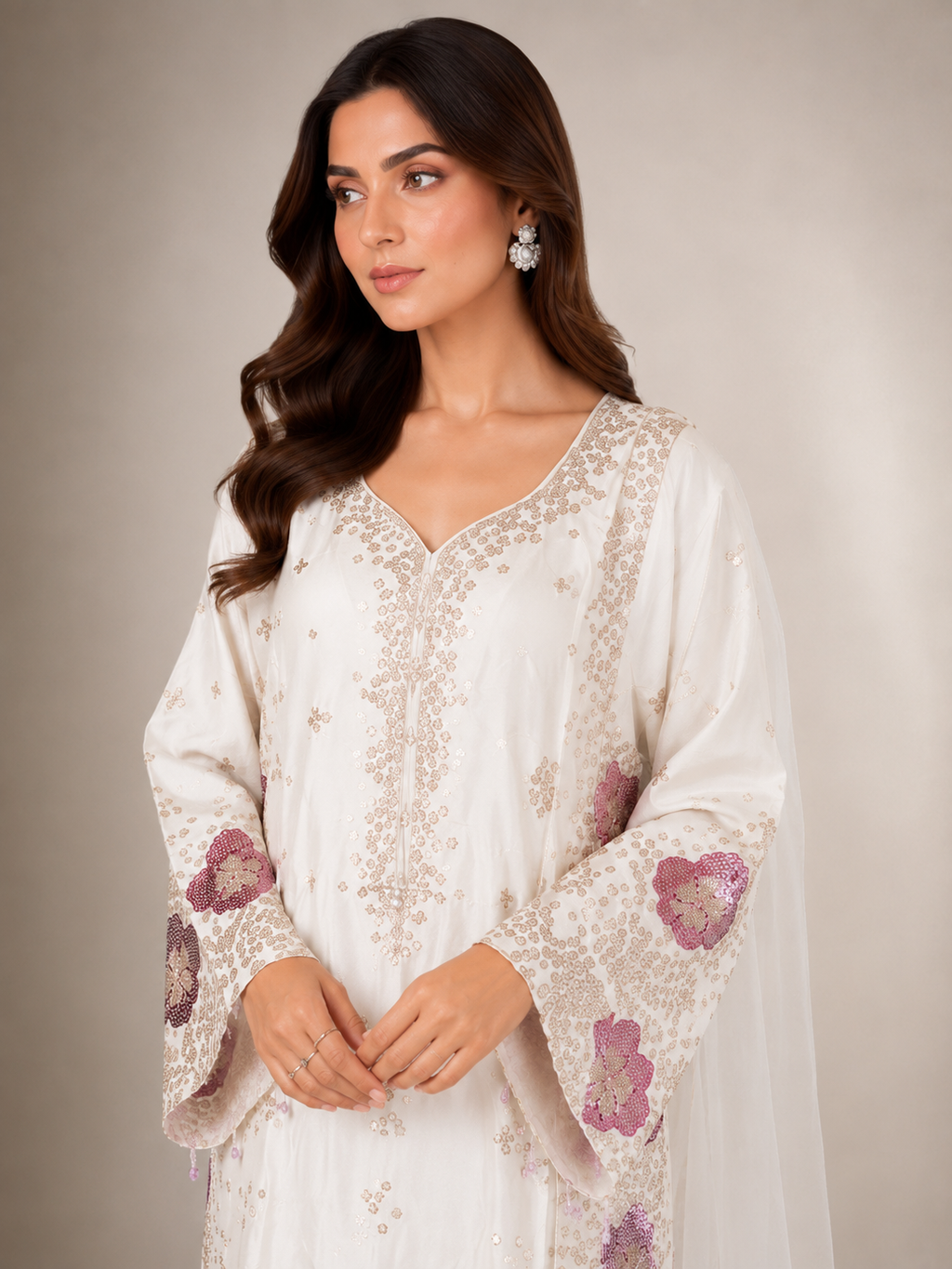 Luxury Sequin Embroidered 3-Piece